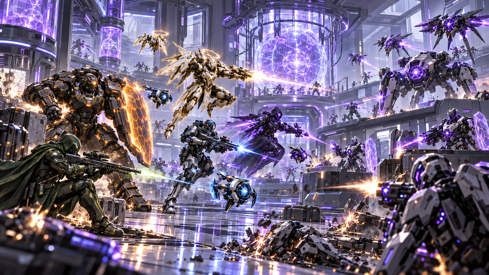 Aegis Protocol forces in combat